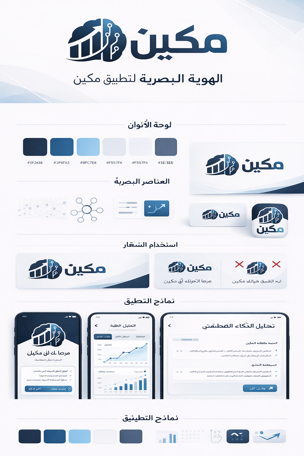 الهوية البصرية لتطبيق مكين